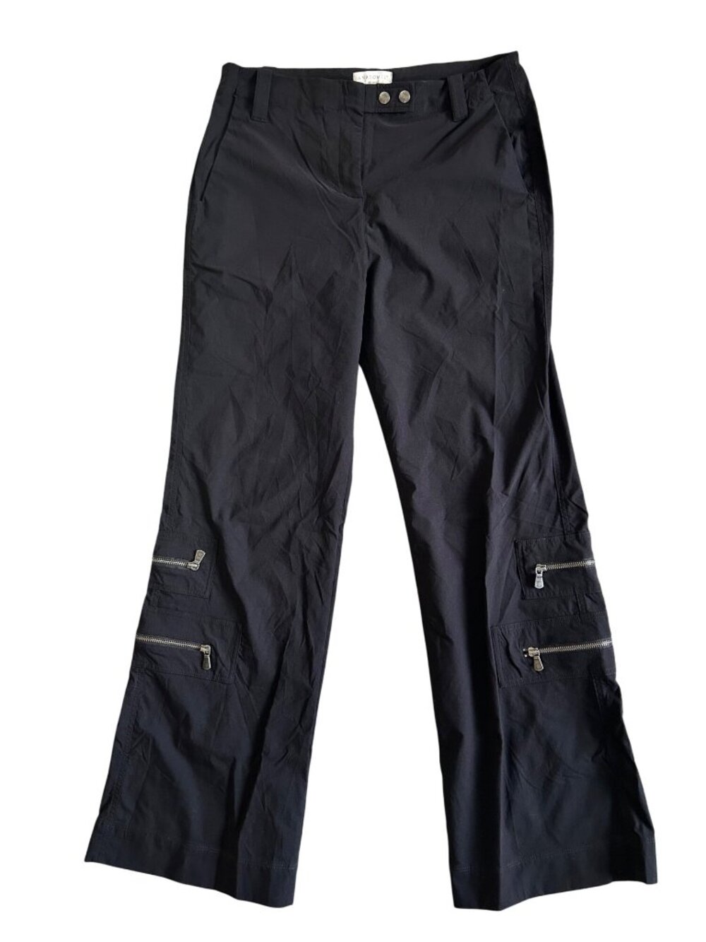 Anatomie Women's Sz L Madonna Black Cargo Pants Travel Stretch Lightweight